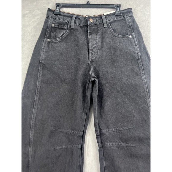 Free People Lucky You Barrel Midrise Jeans Size 26 Soundwave - Picture 3 of 10